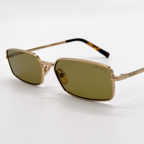 NEW PRADA SPR A60 5AK70G GOLD GREEN PRA60S 5AK70G SQUARE WOMEN PRADA SUNGLASSES main image 2
